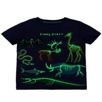 Jusddie Boys Тениска Animal Print LOUSE Summer Top Dinosaur Printed Beach Tops Luminous Photography 2T