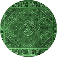 Агли Компания Закрит Кръг Персийски Изумрудено Зелено Традиционни Килими Площ, 4 ' Кръг