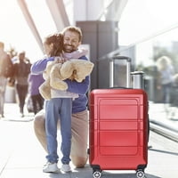 20 носете спинер багаж с ергономични дръжки и заключване на TSA, червено