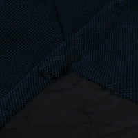Tdoqot дамски вълнени палта- небрежно цип на топло с качулка с дълги ръкави парови тъмносини тъмносини