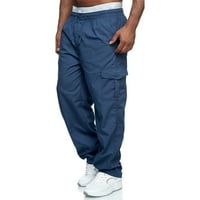 Wofedyo товарни панталони за мъже Мъжки панталони с много джоба с право на крака спортни панталони за фитнес панталони за мъже