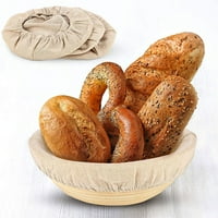 Bigstone Bread Prooft Basket Coster Food Grade Super Soft Cotton Fla Кръг за хляб Проверка кошница Платен лайнер за дома