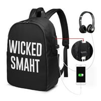 Wicked Smaht Backpack Лек лаптоп раница на ден за туристическа школа Жени мъже момичета