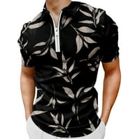 Мъжка риза голф риза ретро цвят контраст Открит улица Къси ръкави Бутон надолу печат облекло мода дизайнер ежедневни дишащи