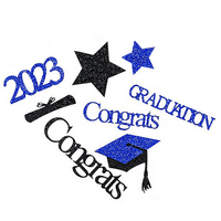 Holocky дипломиране Поздравления за маса Comfetti, Blue & Black