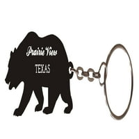 Прериен изглед Тексас Сувенирна метална мечка ключодържател