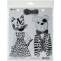Dyyn Raevey's Dylusions Cling Stamp Collections 8.5x7-Winston & Lulu