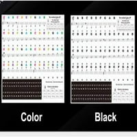 Стикери за клавиатура на пиано сменяеми за начинаещи ключове - Цветни електронни етикети за нотка на клавиатурата, прозрачни големи букви черно -бели ключове от пиано, чудесна помощ за деца учене - черно