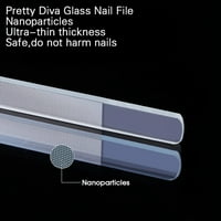 Стъклен нокти за нокти - нано стъклени файлове за нокти Кристален буфер за нокти за блясък за естествени нокти на ноктите