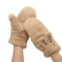 Дамски зимни ръкавици топло руно подплата ръкавици плетени дебели ръкавици плюшени плетени ръкавици за зимата студено време