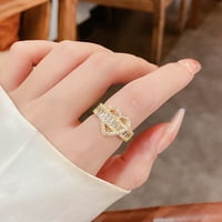 Chaolei пръстен за жени модерни класически обеци темперамент сладка светлина и прост диамантен любовен пръстен платинен плоча с диамантен пръстен бижута за жени, момичета