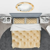Дизайнарт 'луксозен класически диван Бежов от естествена кожа' модерен и съвременен комплект пухени Покривки