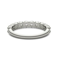 1. CTW Dew Round Moissanite Classic Band in Sterling Silver