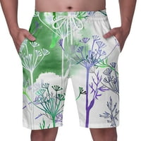 Kingque Board Shorts Мъжки лятна модна ежедневна хавайски стил отпечатани флорални плажни панталони шорти