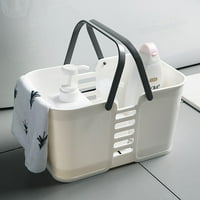Пластмасова кошница за съхранение с дръжка, кутия за съхранение в баня, кошница за тоалетни принадлежности