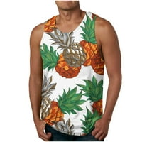 Котони Хавайски Потници за мъжки печатни флорални графични Без ръкави Плаж потник мускулна риза за тренировка фитнес джогинг Ваканция