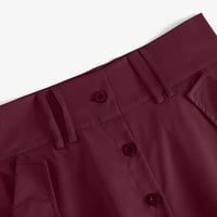 Жените Висока талия макси поли за жени Етаж дължина поли с джобове Бутон отпред елегантен Сплит дълги поли пола за жени