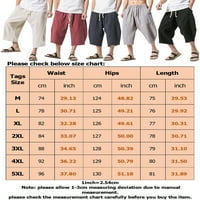 Gianloonk Harem Pants for Men Summer Beach Boho панталони Dailywear Holiday Loose Croped Pants с джобове