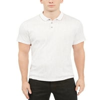 Alfani Men's Dot Stripe поло риза бяла размер xx-голям