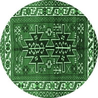 Агли Компания Закрит Кръг Персийски Изумрудено Зелено Традиционни Килими Площ, 6 ' Кръг