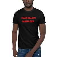 3хл Червен Фризьорски салон мениджър памучна тениска с къс ръкав от неопределени подаръци