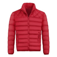 Есен есен зимен качулка суичър палто качулки за дъждовно яке за мъже топли пакетни леки върхове червени 2x