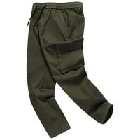 Готини и ежедневни вибрации Himiway Men's Pants Нова винтидж мода японски много джоба дълги панталони Разхлабени правилни панталони мъже Армия Зелено 31