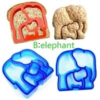 Besufy резачка форма, резачка форма на животни екологична силиконова силиконова карикатура карикатура за печене на сандвич