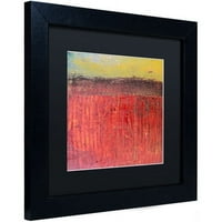 Търговска марка изобразително изкуство червена боровинка Блат платно изкуство от Мишел Калкинс, Черен мат, черна рамка