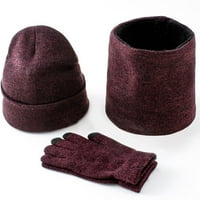 Gotyou шапки топла плюшена уплътнена шапка шал шал екрана ръкавици за възрастни три комплекта