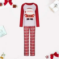 Коледна пижама за семейни коледни pjs съвпадащи комплекти празници за сън за възрастни деца дълъг ръкав пижами костюм отгоре+панталони татко xxl