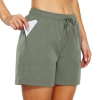 Aayomet Women Shorts Clearance Fashion Women DrawString Небрежно джобни разхлабени отпечатани спортни панталони, зелени s
