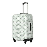 Полиестер еластичен багаж, винтидж зелен геометричен модел Пътуване куфар за прах за прах за колесен куфар